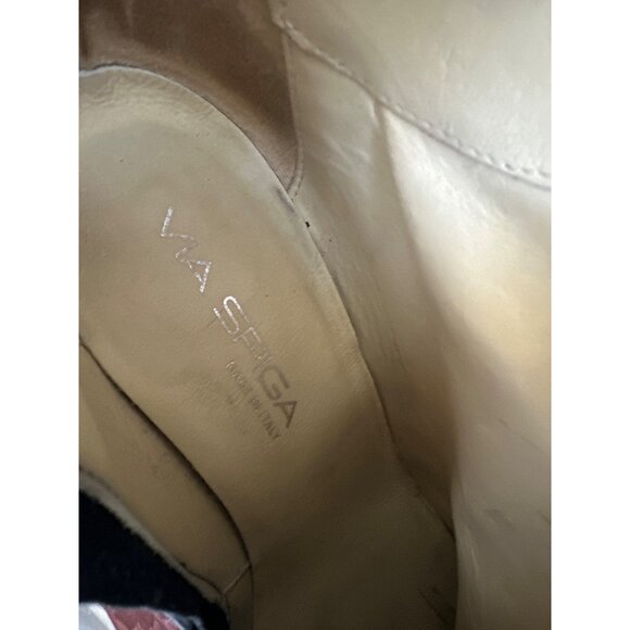 Via Spiga Boots Calf Hair Leopard Print Knee-High 3.75” Heel Side Zipper Size 7 - Picture 11 of 11